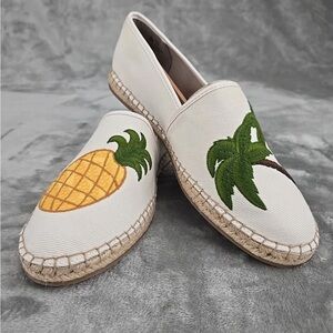 Sam Edelman Circus Pineapple Palm Canvas Flats